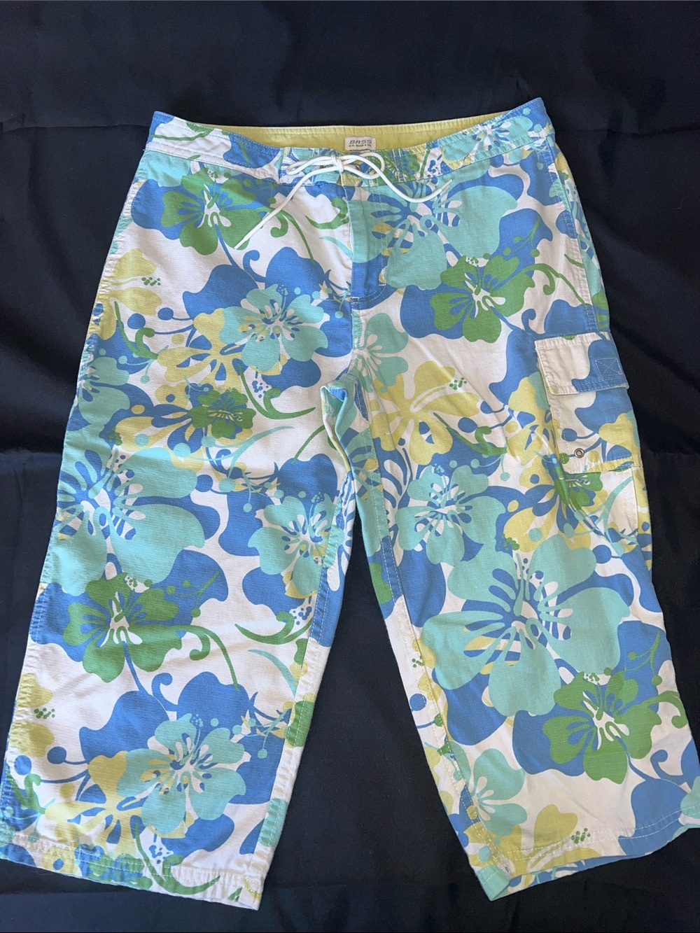 G.H. Bass & Co. Tropical Capris in Blue, Green, Yellow